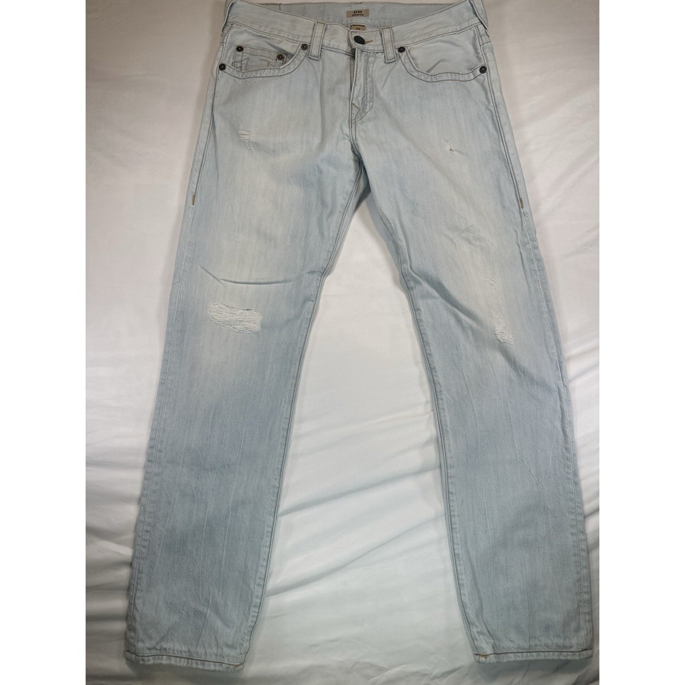 True Religion Geno Relaxed Slim Jeans Size 32 Light Wash (See PICS for SIZE)